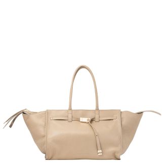 Benedetta Bruzziches Ivory Deer Leather Bag with Metal Hardware