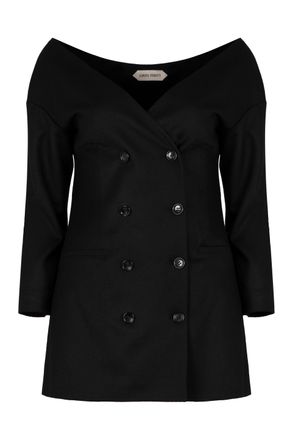 Alberta Ferretti Dubbelbreasted Vrouwenwol Jacket