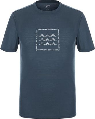 2117 of Sweden Tista T-Shirt Merinoshirt f&uuml;r Herren | blau