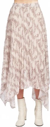 En Saison Womens Ever Midi Skirt In Oat Print