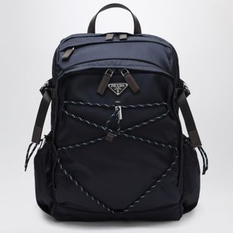Prada Blue Re-Nylon and leather Speedrock backpack