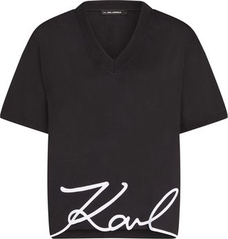 Karl Lagerfeld T-shirt Signature - Nero