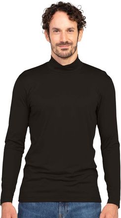 Lapasa Mock Neck Base Layer Top for Men Thermal Underwear Top Long Sleeves T-Shirt Lightweight/Midweight/Heavyweight Autumn/Winter M102/M123/M132,M, Midweigh