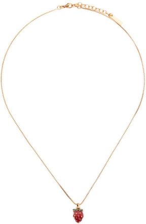 Saint Laurent Erdbeer-Anh&auml;nger-Halskette