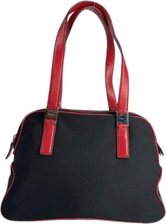 Ferragamo Pre-owned Vintage Handtas - Dames - Vintage Handtas - Zwart - ONE Size - Leer - Vintage