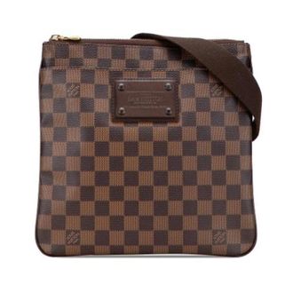 Louis Vuitton Pre-owned Brooklyn Pochette - Dames - Pre-owned - Bruin - Maat: ONE Size Zijde