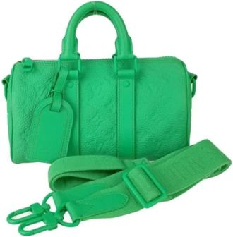 Louis Vuitton Pre-owned Fabric louis-vuitton-bags - Dames - Vintage Handtas - Groen - ONE Size - Leer - Vintage