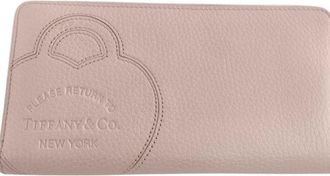 Tiffany & Co. Pink Leather Long Wallet (Bi-Fold) (Pre-Owned)