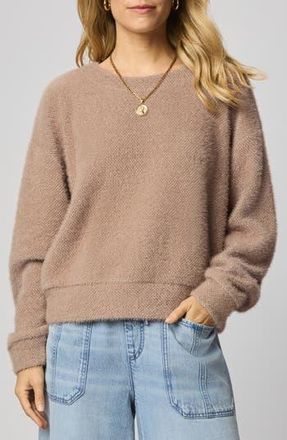 Splendid Fallon Fuzzy Crewneck Sweater in Macchiato Brown at Nordstrom Rack, Size X-Small