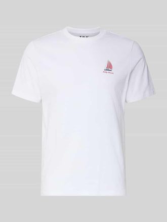 Helly Hansen T-Shirt mit Logo- und Motiv-Print Modell SHORELINE in Weiss, Gr&ouml;&szlig;e XXL