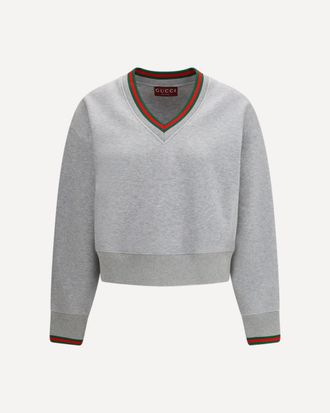 Gucci Web cotton jersey Sweatshirt Female S