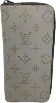 Louis Vuitton Pre-owned Wallets, male, Gray, Size: ONE SIZE Pre-owned Vintage Canvas Long Wallet (bi-fold)