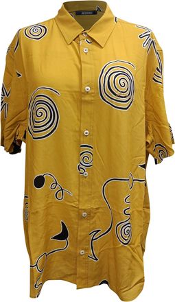 Jacquemus Mello Spiral-Print Shirt in Yellow Viscose