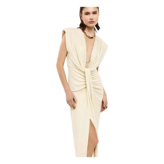 Imperial Gowns, female, Beige, Size: XS Long V-Neck Gown