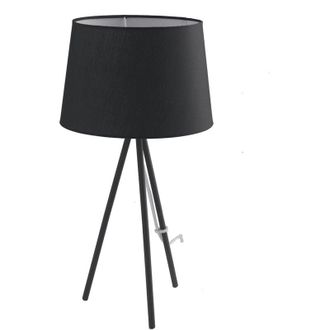 Fan Europe Lampada da tavolo marilyn in metallo nero con paralume in cotone