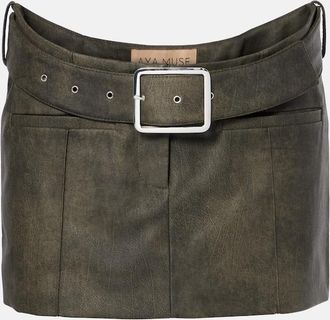 Aya Muse Kaya belted faux leather miniskirt