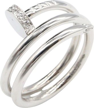 Cartier Silver Clear Band Ring (Pre-Owned)