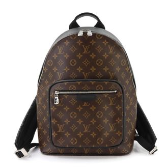 Louis Vuitton Black Brown Monogram Macassar Backpack (Pre-Owned)
