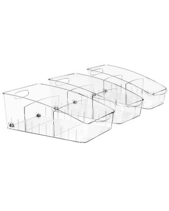 Sorbus Home Set Of 3 Organizing Bins On Wheels