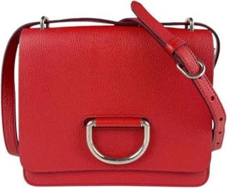 Burberry Pre-owned Cross Body Bags, female, Red, Size: ONE SIZE Pre-owned Leather shoulder-bags