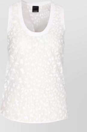Pinko scoop neckline animal print top