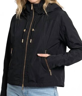Moorer Hooded Zip Jacket In Nero