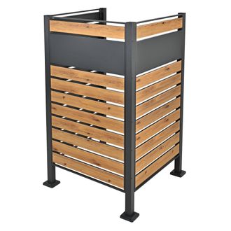 ML Design Ml-design - Recinto De Acero Para Ocultar Contenedores De Basura 150x91cm Verja Separadora Antracita Para Esconder Cubo Barrera Pantalla De Privacidad
