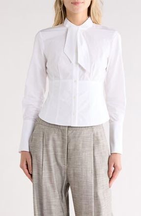 TWP Fifis Tie Neck Top in White at Nordstrom Rack, Size X-Large