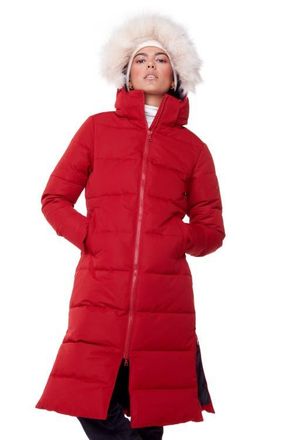 Alpine North KLUANE - Vegan Down Ultra Long Winter Parka in Red at Nordstrom, Size X-Small