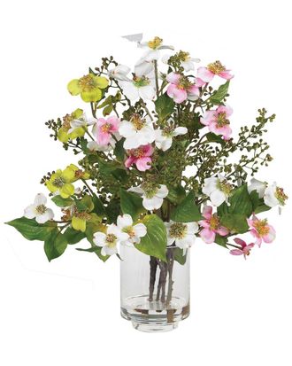 Nearly Natural Dogwood Silk Flower Arrangement