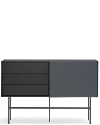 Teulat Design Sideboard nube Schwarz/Anthrazit - 140 x 91 cm