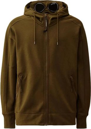 C.P. Company Zip-throughs - Heren - Vesten met rits - Bruin - M - Katoen - Hoodies & sweatvesten