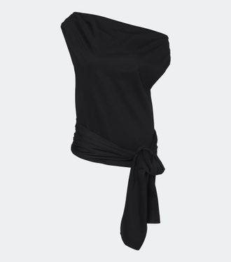 Proenza Schouler Zafira asymmetric cotton jersey top