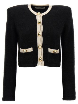 Alessandra Rich Alpaca Cropped Cardigan