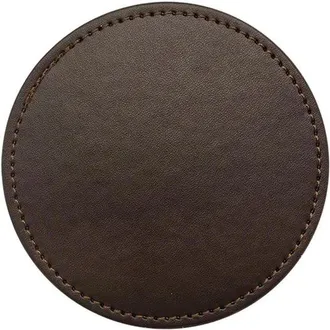 OEM Posavasos De Cuero (juego De 6) - Alfombrillas Para Posavasos (marr&oacute;n)