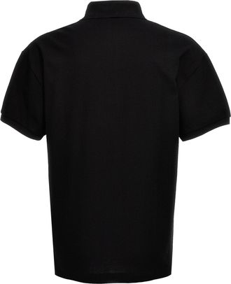 Palm Angels Monogram Logo-Embroidered Cotton Polo - Black