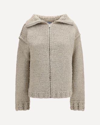 Prada Wool zip Cardigan Female 40