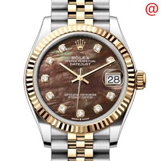 Rolex Datejust 31 Black Mother of Pearl Diamond Dial Automatic Ladies Steel and 18kt Yellow Gold Jubilee Watch 278273BKMDJ