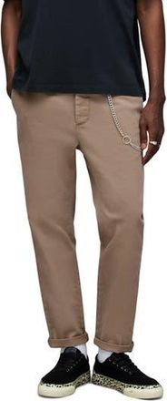 AllSaints Walde Stretch Cotton Chinos in Moorland Brown at Nordstrom Rack, Size 28