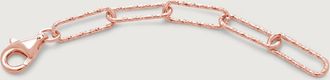 Monica Vinader Rose Gold Textured Link Chain Extender 2