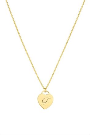 Set & Stones Alice Initial Heart Pendant Necklace in Gold/t at Nordstrom