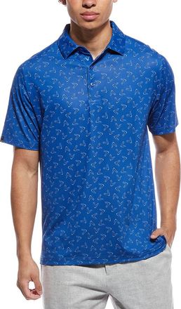 Callaway All Over Large Chevron Printed Polo Shirt