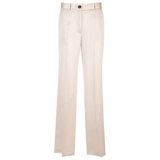 Forte_Forte Silk Satin Trousers - female - Forte Forte - Wide Trousers - Pink - L - Trousers