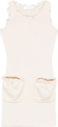 Aya Muse Abito Fleur corto con frange - Toni neutri