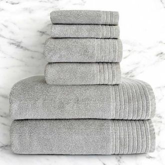 BedVoyage Viscose Odor & Mildew Resistant Spa Towel Collection, 6pc Set in Stone at Nordstrom