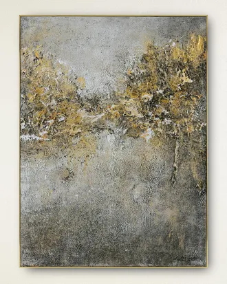John-Richard Flickering Embers Original Oil Painting on Canvas