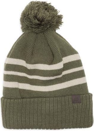 Rainforest Stripe Pom Knit Beanie in Olive Green Hthr Combo at Nordstrom Rack