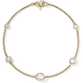 John Hardy JH Lovestruck Station Bracelet, 14K Gold, Lab-Grown Diamonds, 1.45TCW at Nordstrom, Size Medium