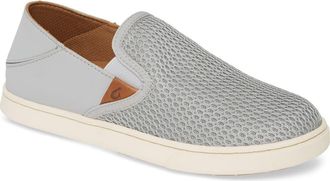Olukai Pehuea Slip-On Sneaker in Pale Grey/grey Fabric at Nordstrom, Size 6.5
