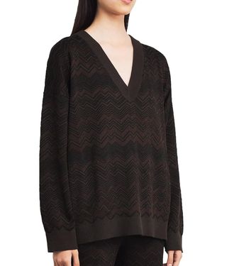 Missoni Zigzag V-Neck Sweater Size M